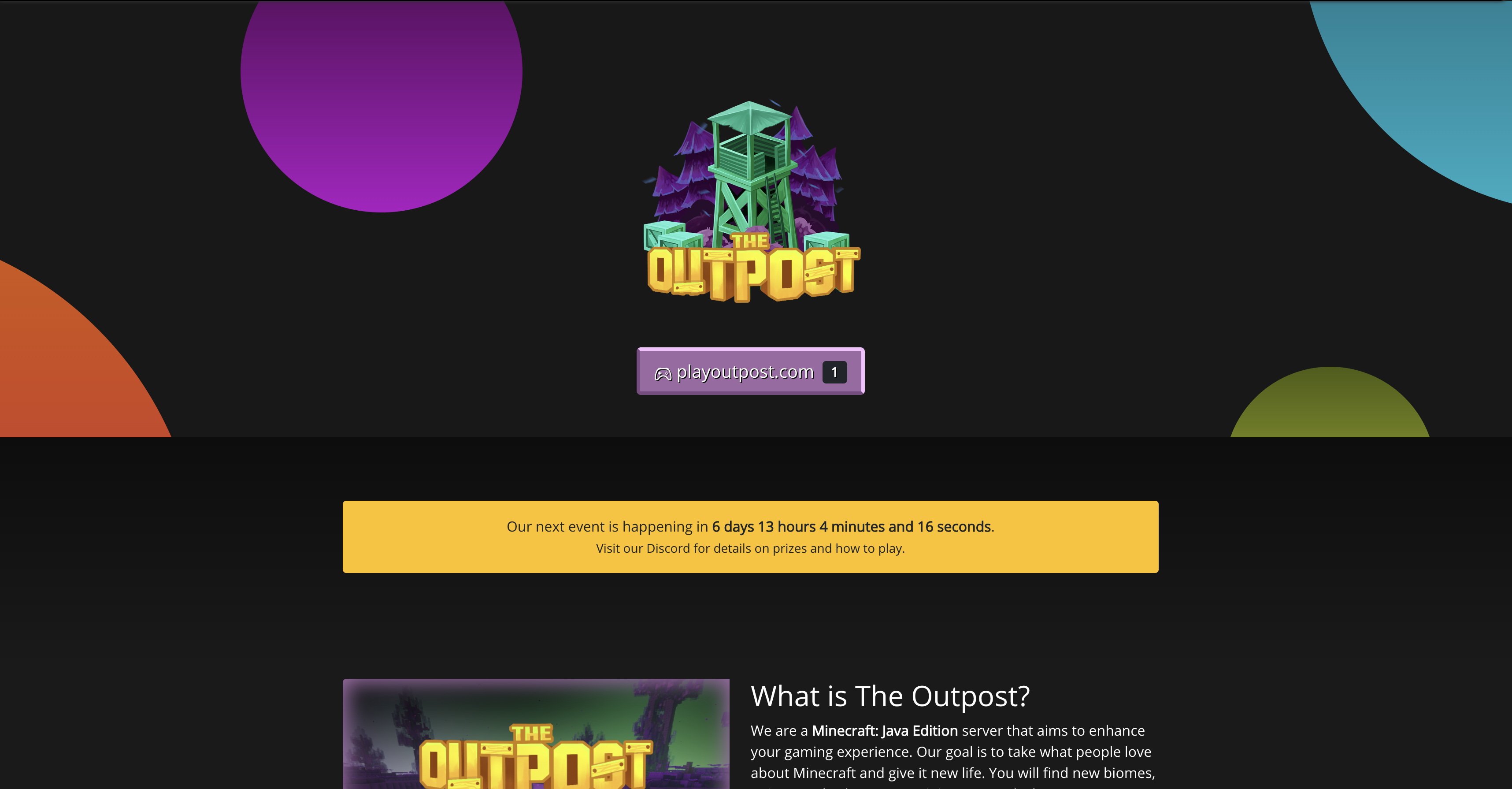 playoutpost.com Minecraft Server Platform